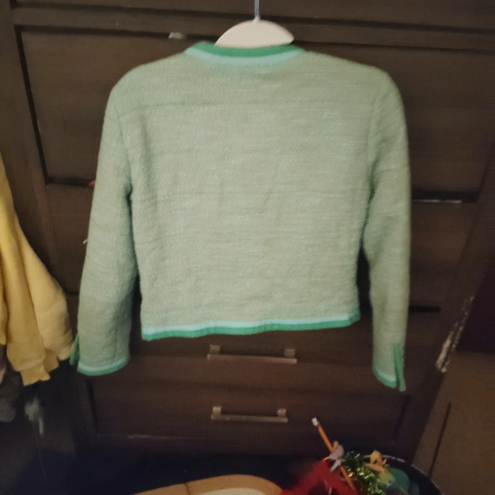 J.CREW Mint Green Tweed Blazer - Size 2